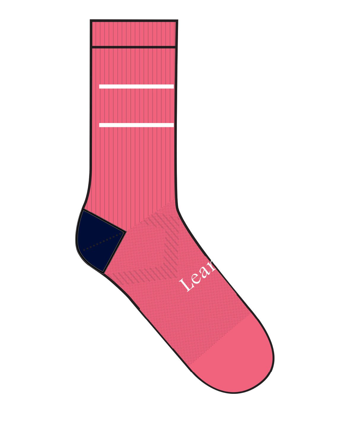 Unisex Leander Motion Performance Socks - Pink/Navy