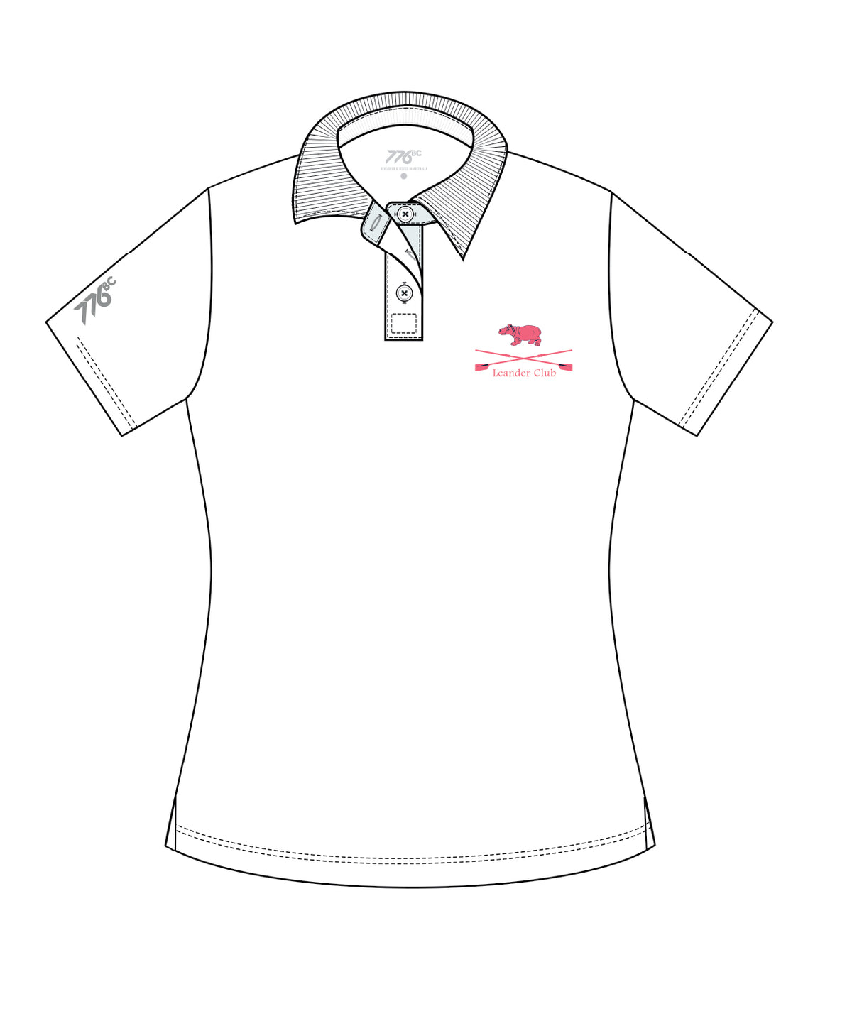 Women's Leander Podium Polo SS - White