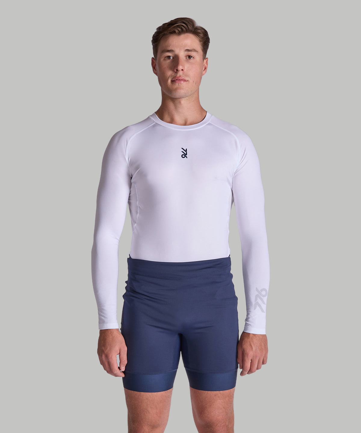 Men's 776BC Base Layer LS - White/Navy