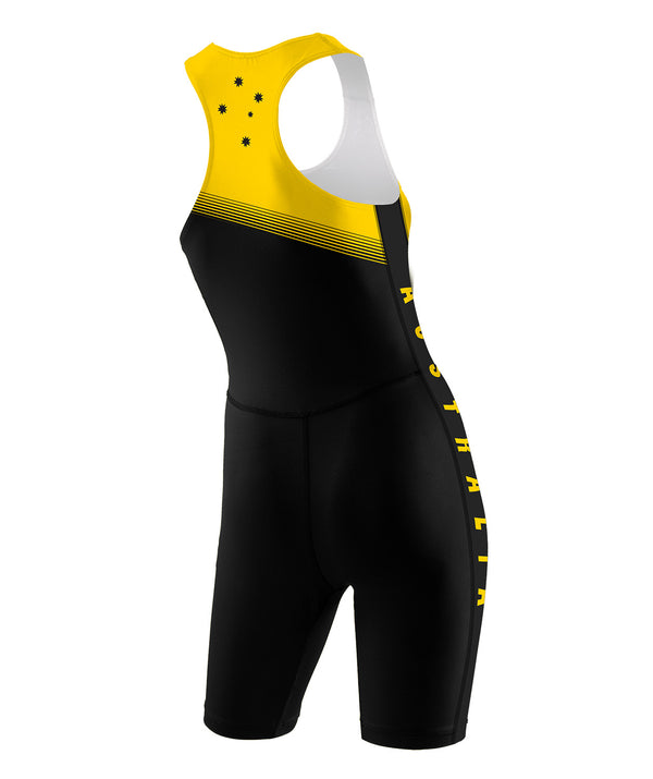 Women's WA Masters Sprint Unisuit - Black/Yellow