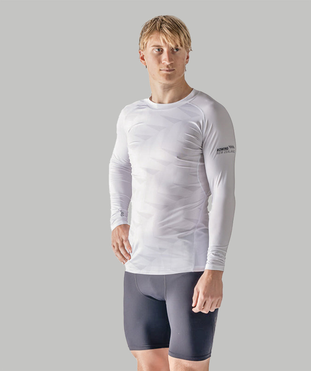 Men's 776BC x Rowing NZ Performance Base Layer LS - White | 776BC ...