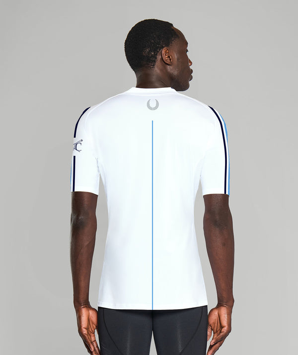 Men's Abbotsford Rowing Club Base Layer SS - White/Blue