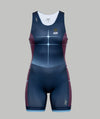 Women's ADF Rowing Training Pro Unisuit - Navy/Purple
