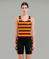 Women's Adelaide Rowing Club Sprint Unisuit - Black/Red/Yellow