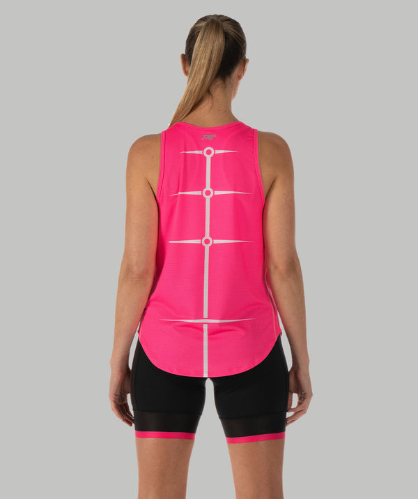 Women's Motion Pro Training Tank - Pink/White