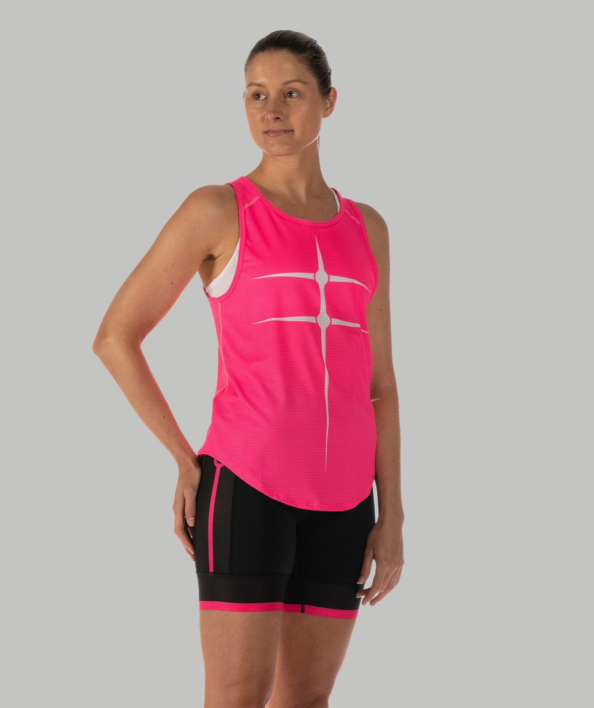 Women's Motion Pro Training Tank - Pink/White