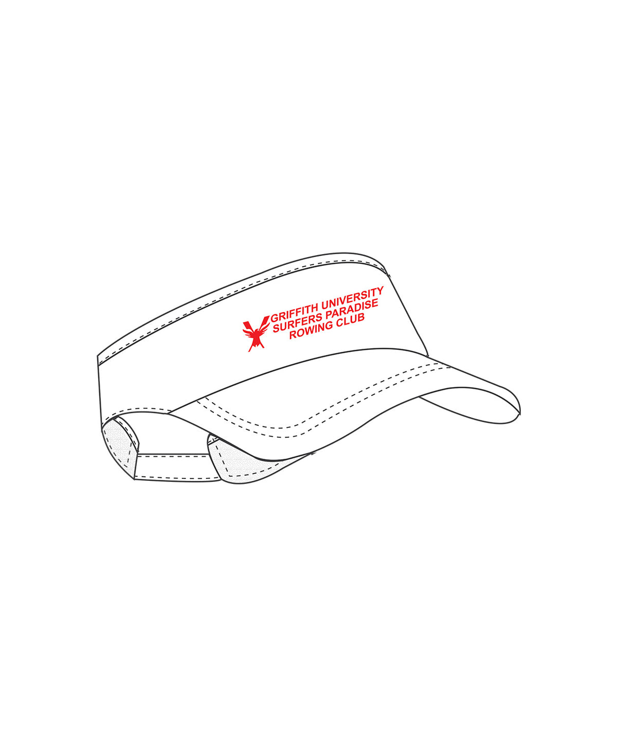 Unisex Griffith University Race Visor - White