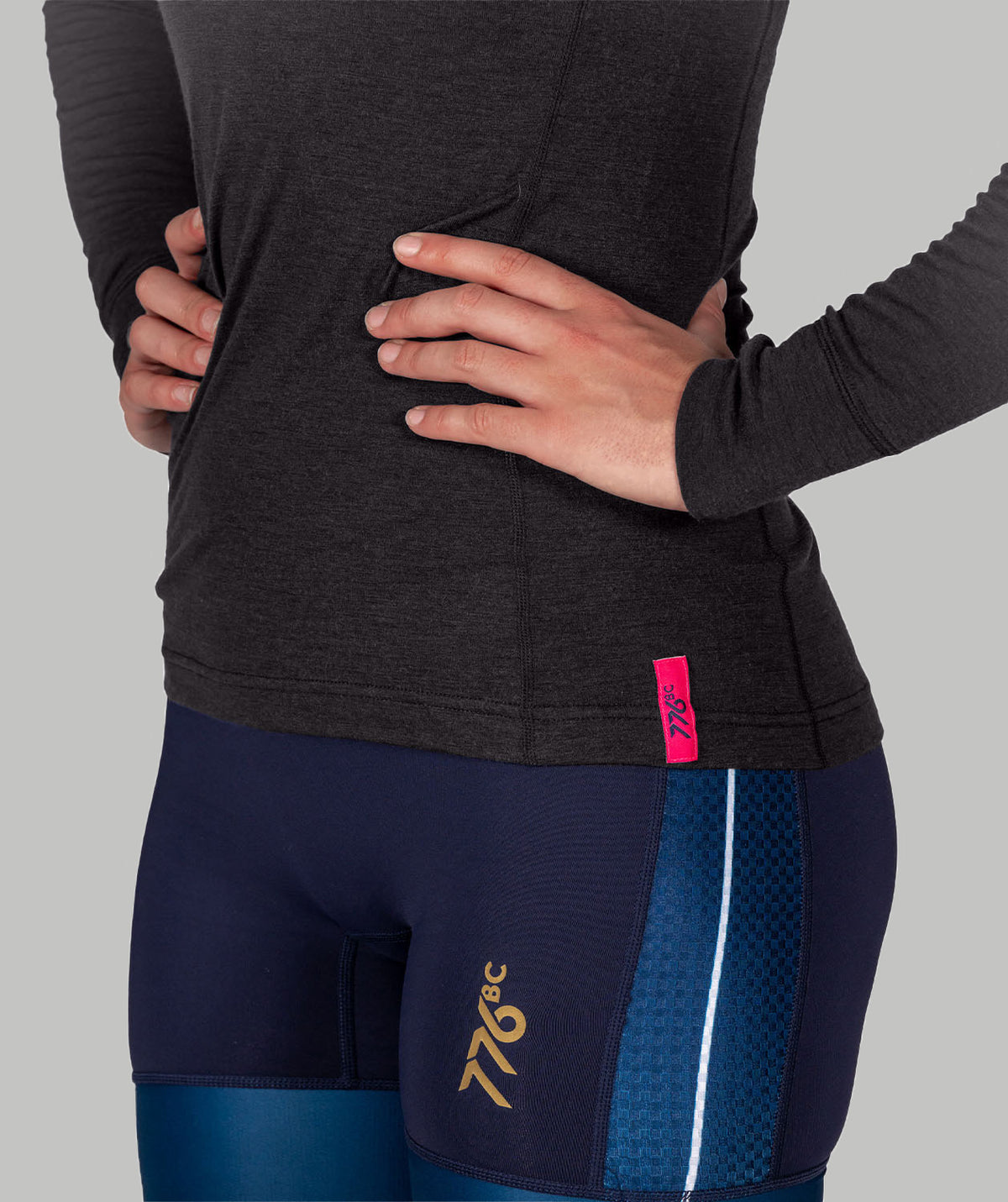 Women's Wreath Pro-Merino ¼ Zip - Black