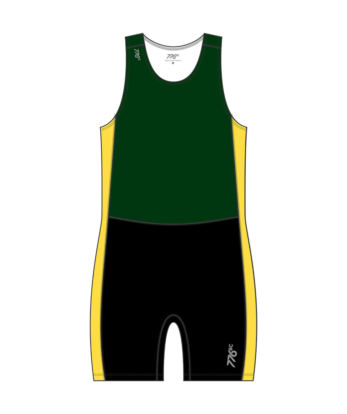 Men's Ashburton Rowing Club  Sprint Unisuit - Black/Green