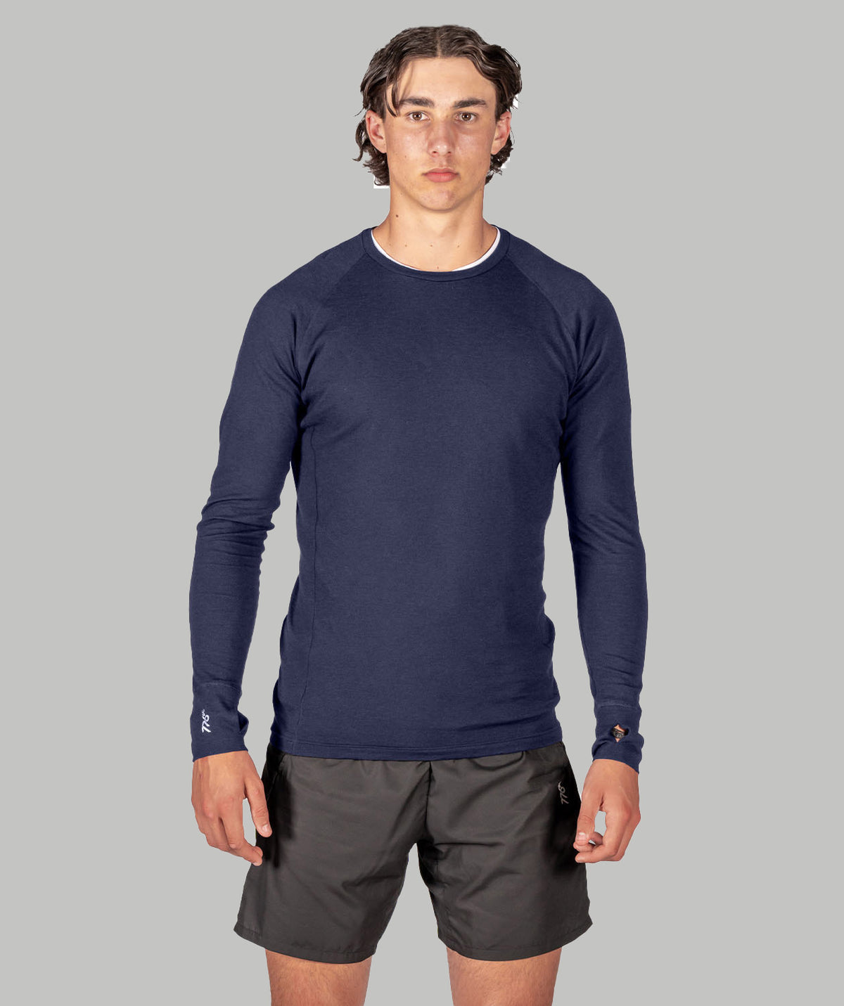 Men's Wreath Pro-Merino Crew - Navy