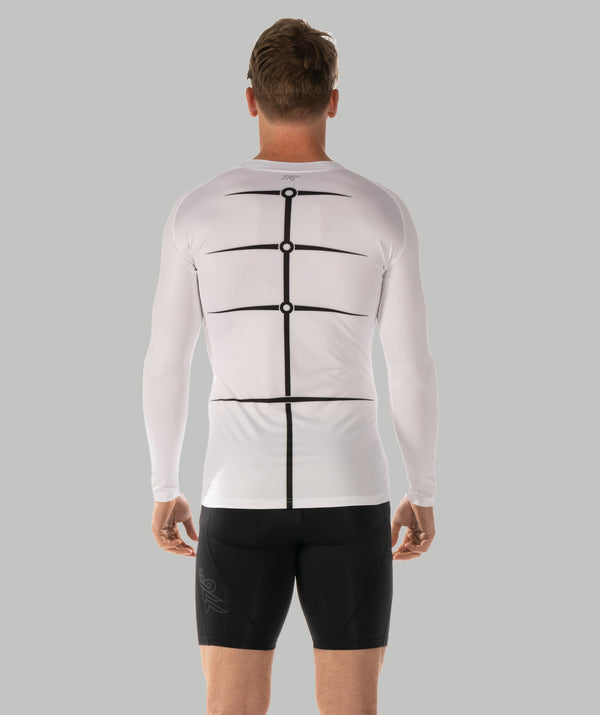 Men's Motion Pro LS Base Layer - White/Black
