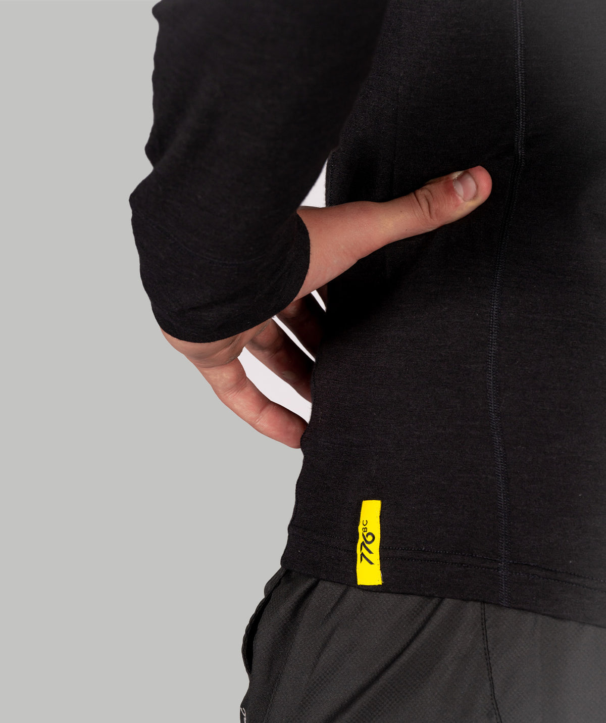 Men's Wreath Pro-Merino ¼ Zip - Black