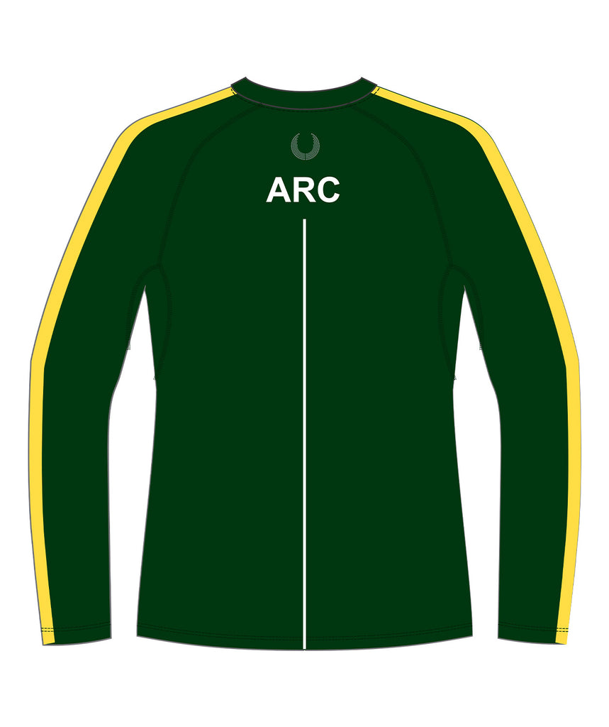 Women's Ashburton Rowing Club  Base Layer LS - Green/Yellow