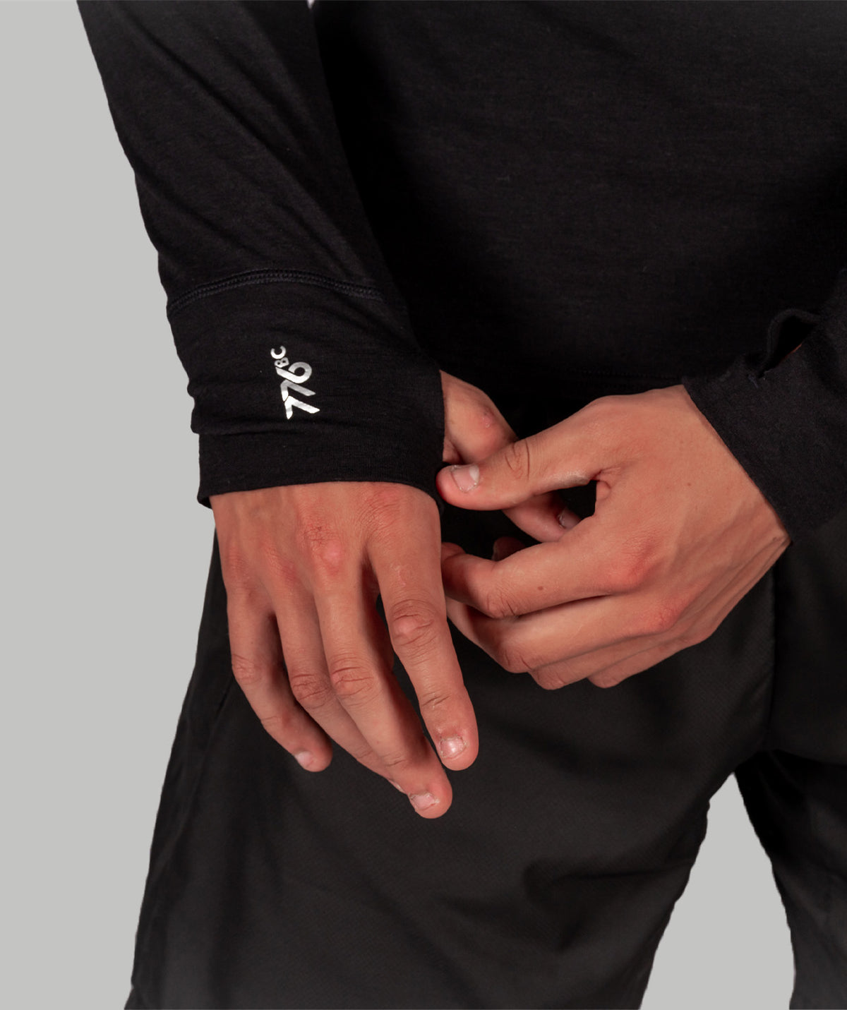 Men's Wreath Pro-Merino ¼ Zip - Black