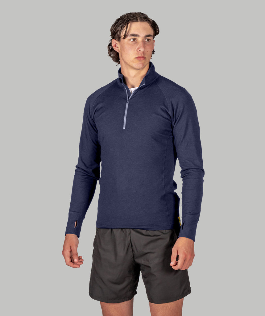Men's Wreath Pro-Merino ¼ Zip - Navy