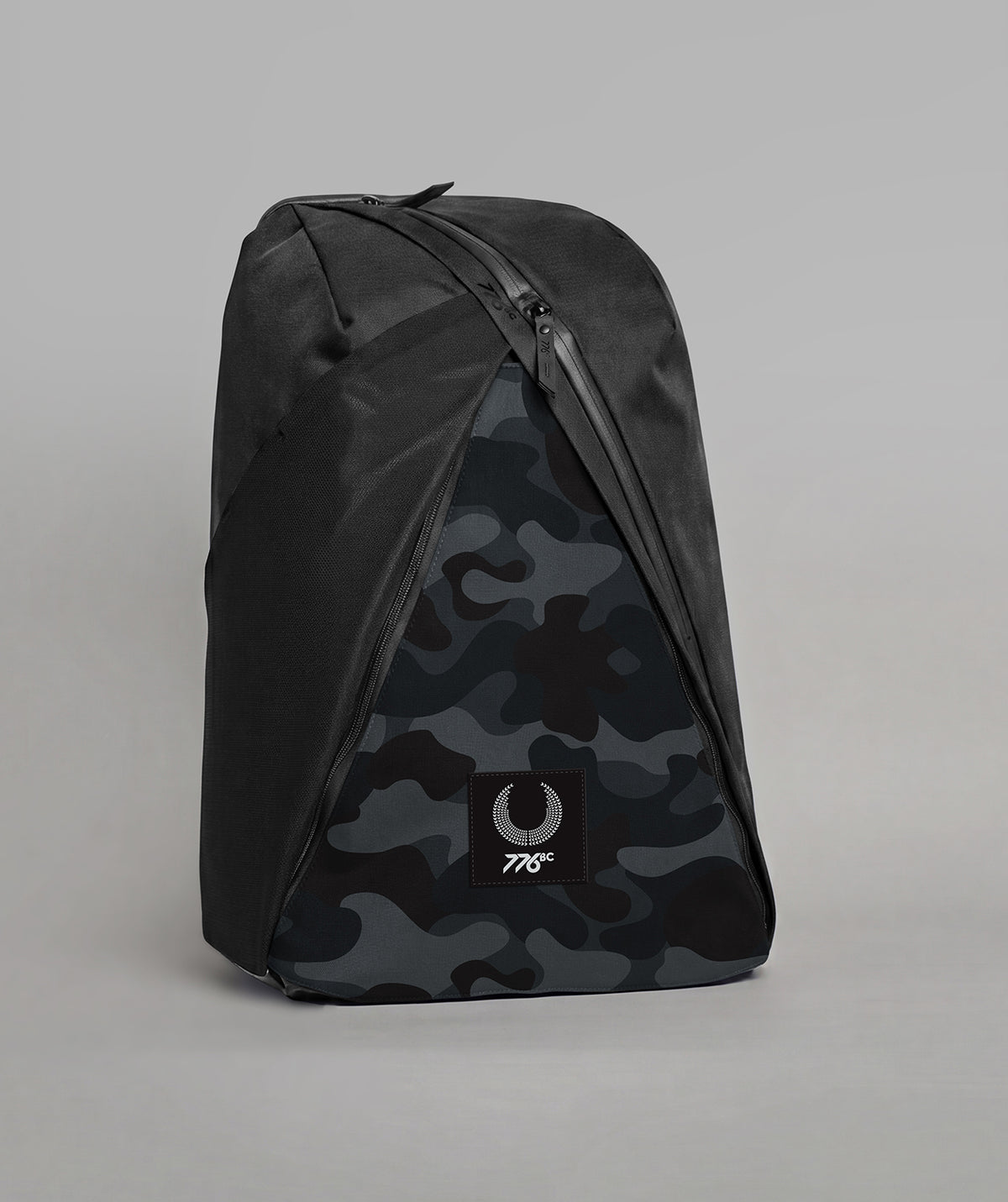 776BC Pro Tour Camo Backpack Patch - Black