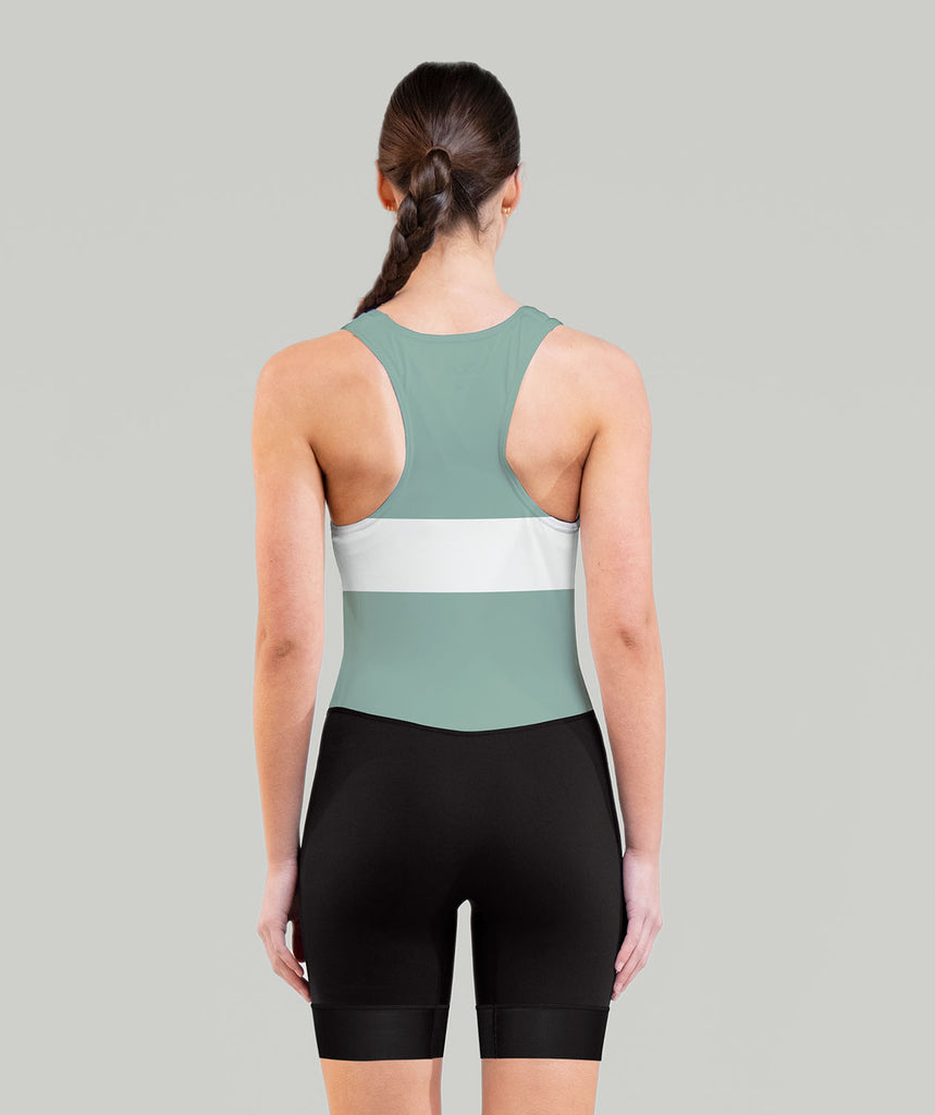 Women's Fremantle Rowing Club Streamline Unisuit - Cambridge Blue/Black