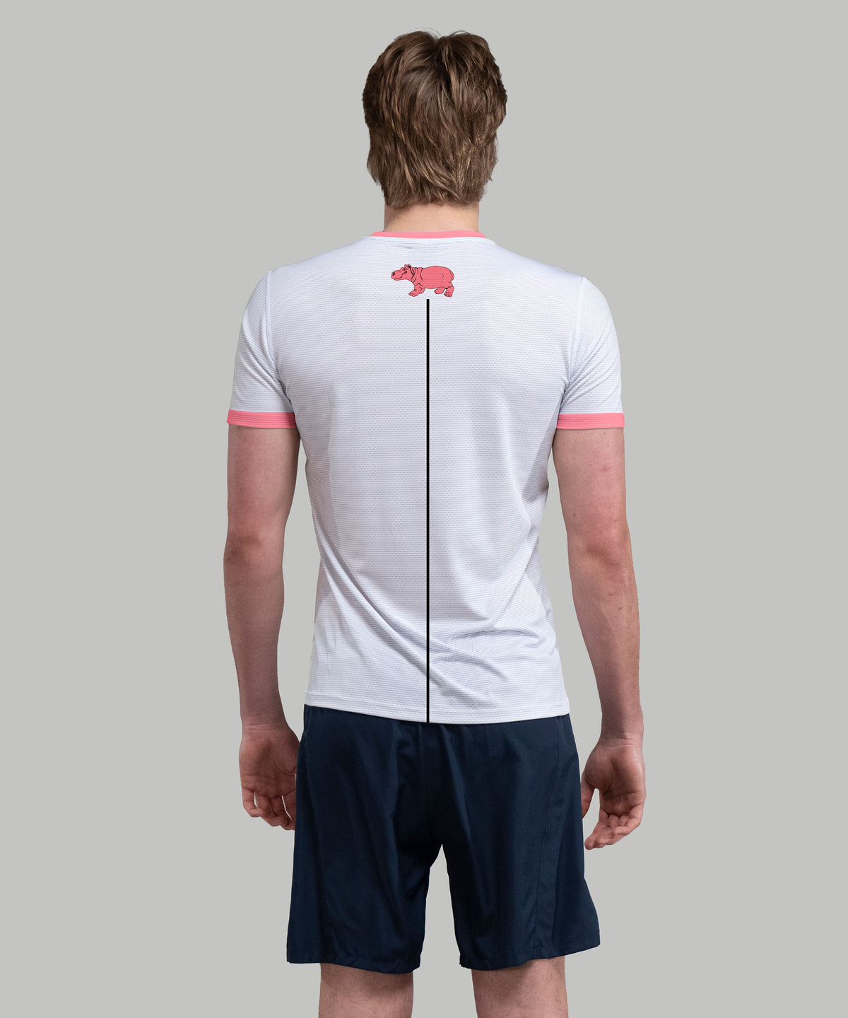 Men's Leander Athlete  Henley Performance - White/Pink