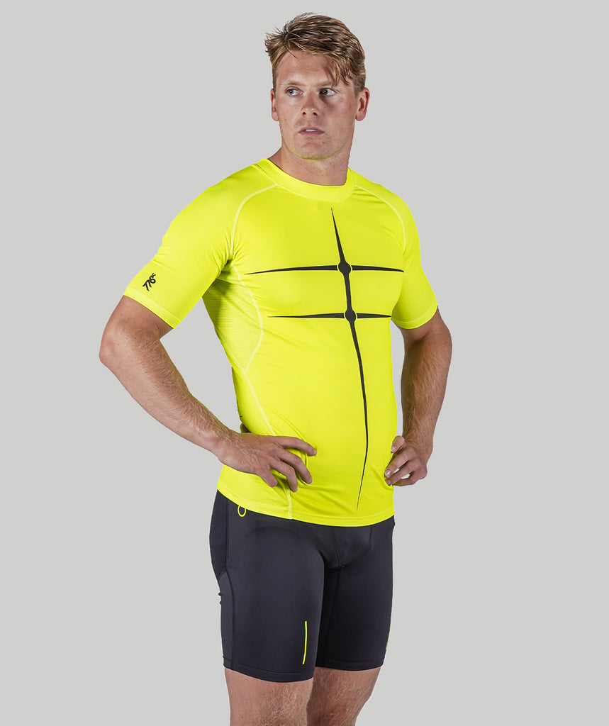 Men's Motion 2.0 SS Base Layer - Neon Yellow/Black