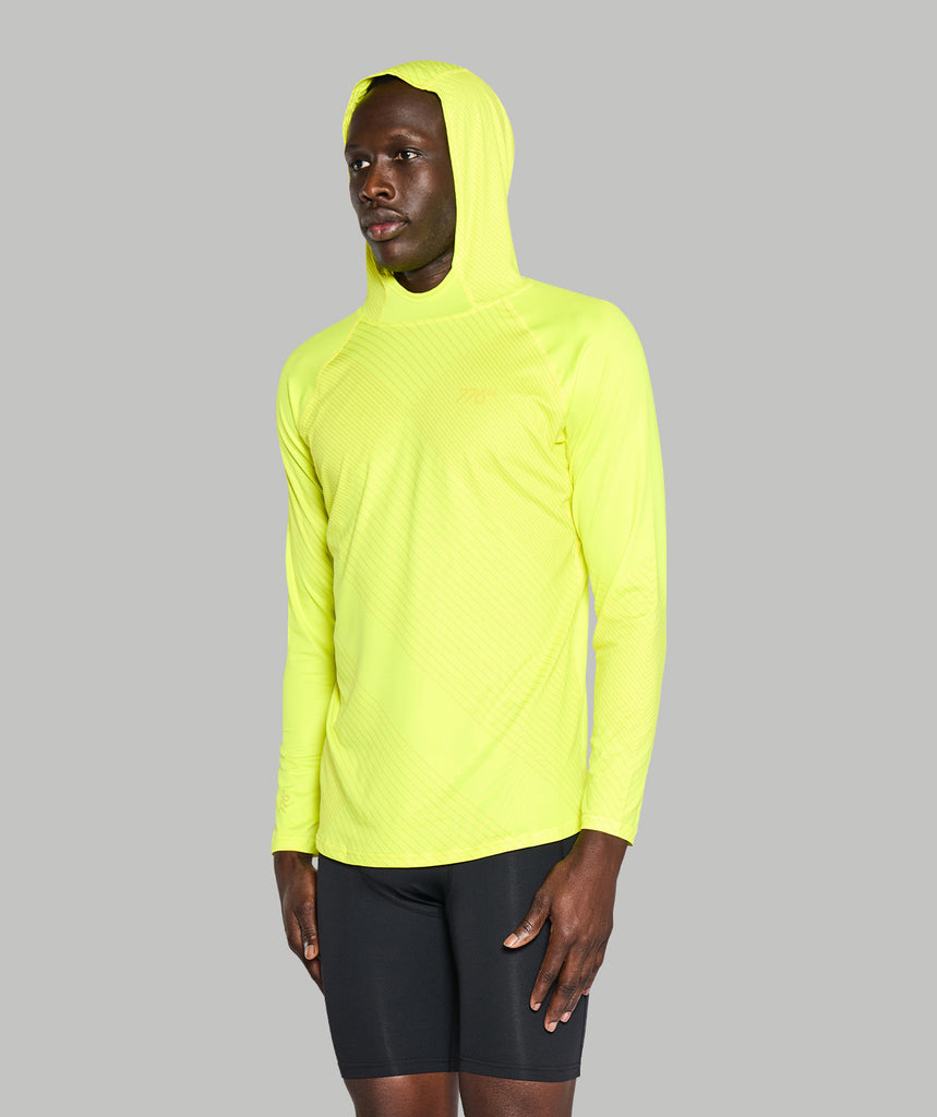 Men's Wreath Sun Hoodie - Graphic Neon Yellow