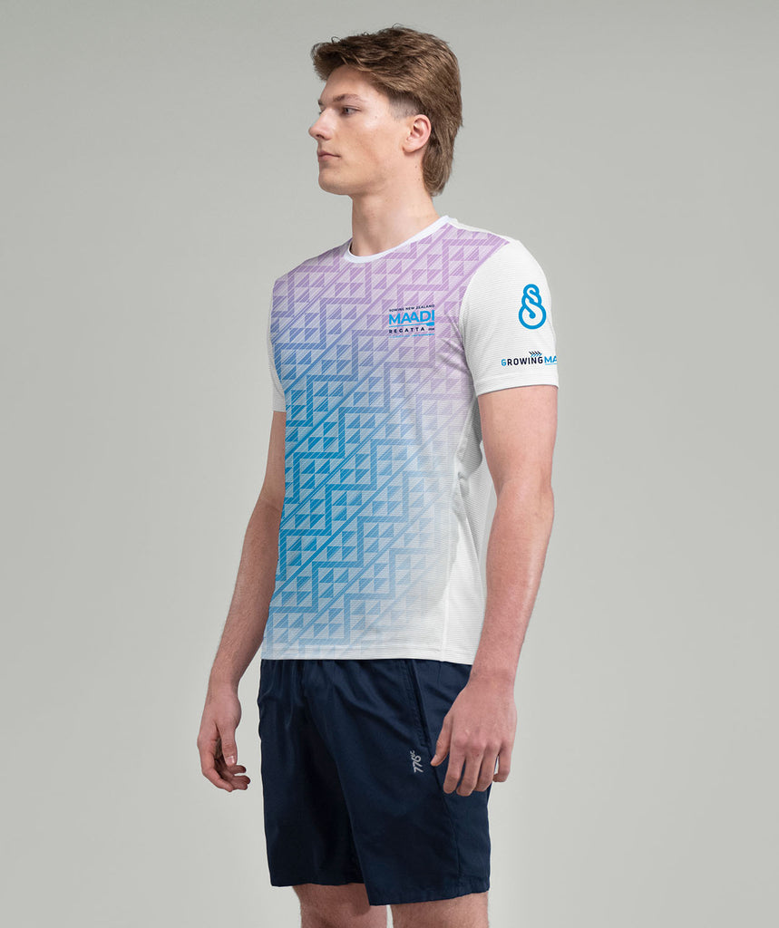 Unisex Rowing New Zealand Maadi 2026 Performance T-Shirt SS - White/Blue