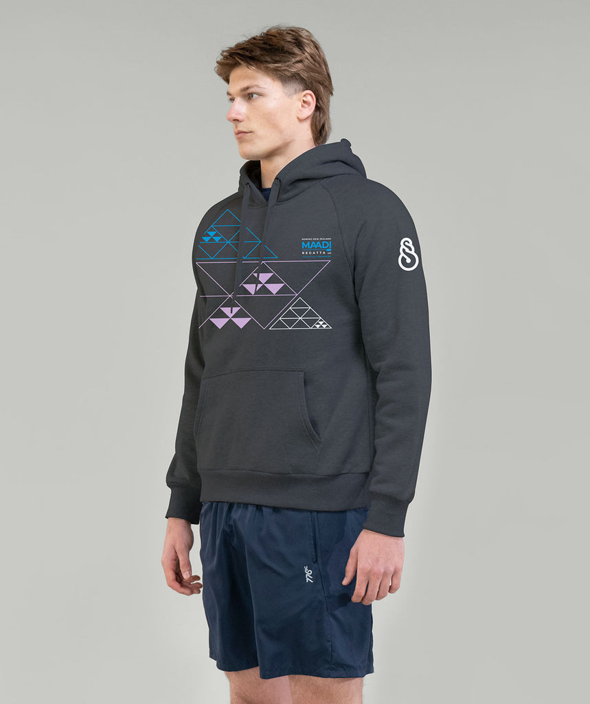 Unisex Rowing New Zealand Maadi 2026 Pop Over Hoodie - Graphite