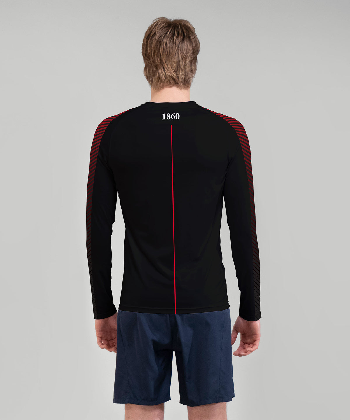 Men's Thames Rowing Club Winter Base Layer LS - Black/Red