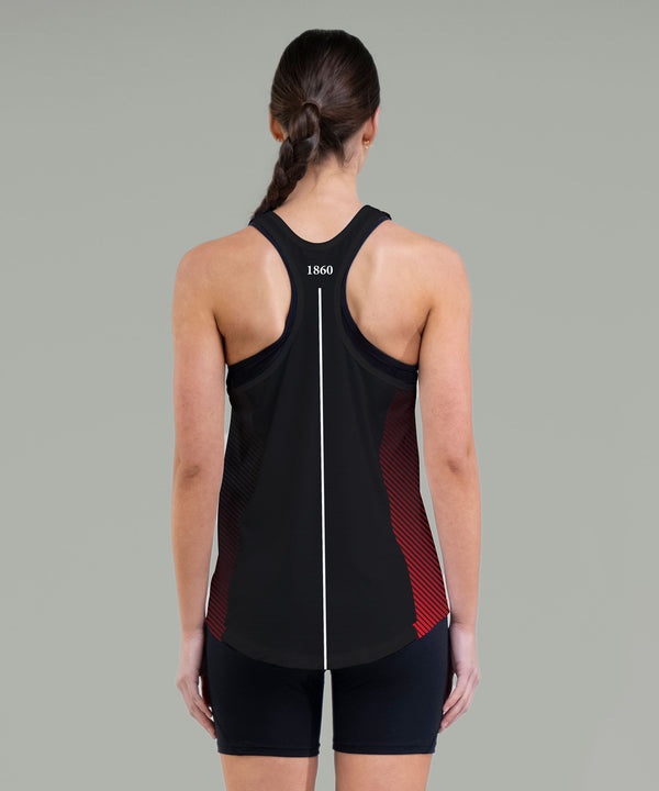 Women's Thames Rowing Club Performance Tank - Black/Red