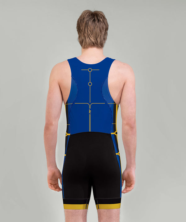 Men's Toowong Rowing Motion Pro Unisuit - Black/Blue