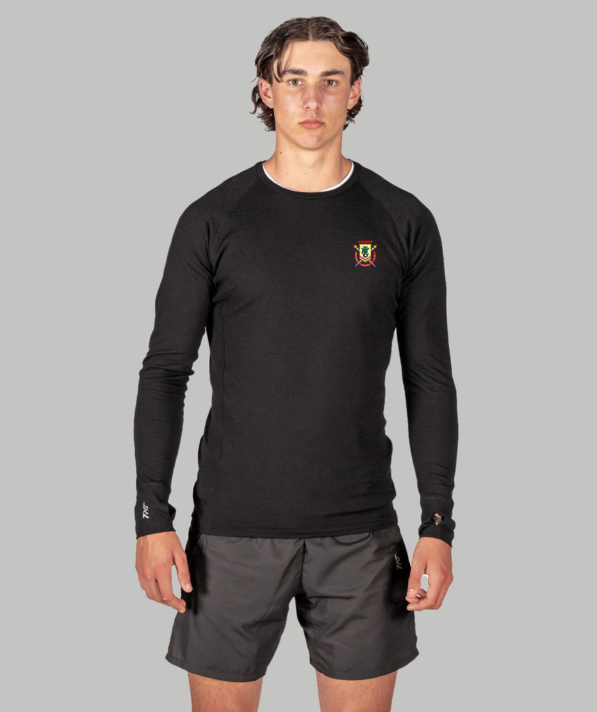 Men's Waikato Rowing Pro-Merino Crew LS - Black