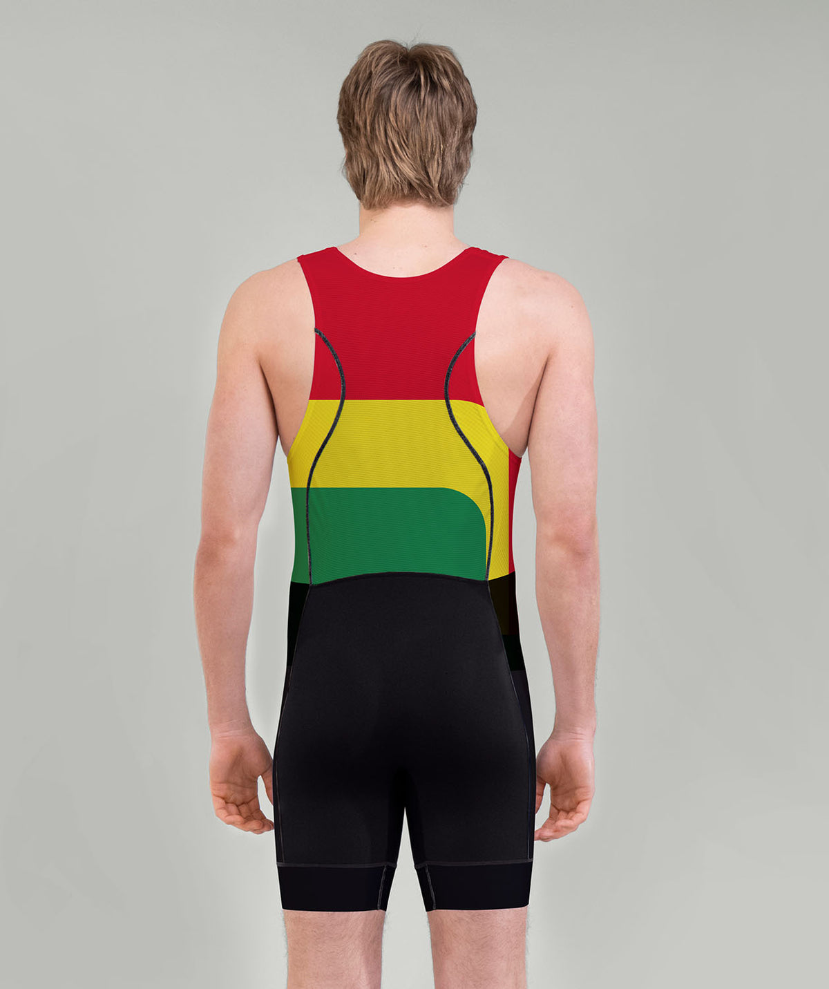 Men's Waikato Rowing Pro Unisuit - Red/Yellow/Green
