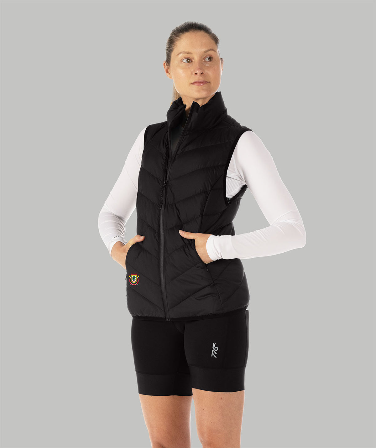 Women's Waikato Rowing Cumulus Puffer Vest - Black