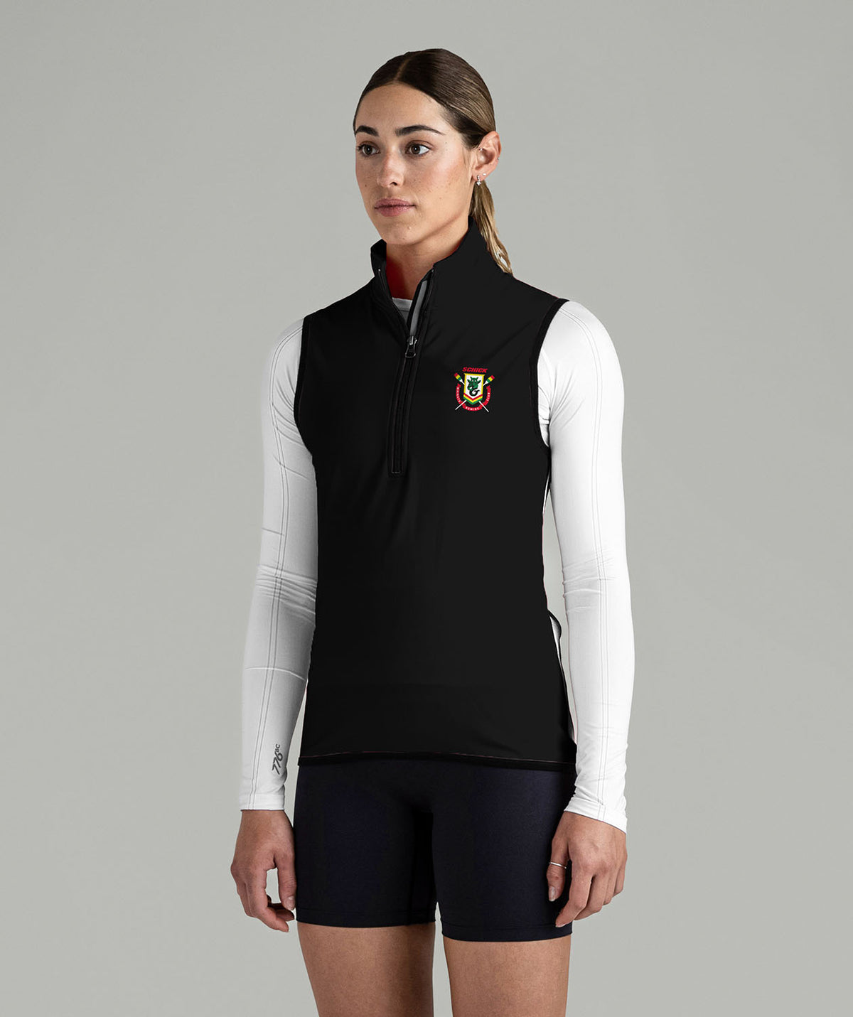 Women's Waikato Rowing Stratus Vest - Black/White