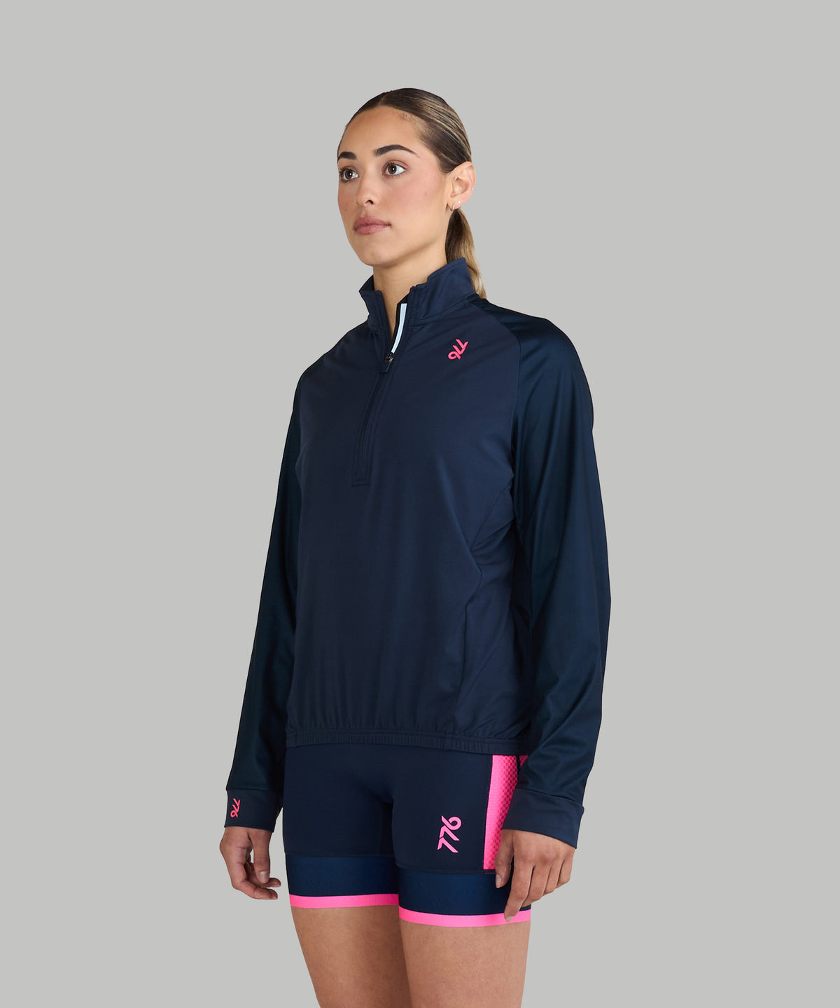 Women's 776BC Shield Jacket - Navy/Neon Pink