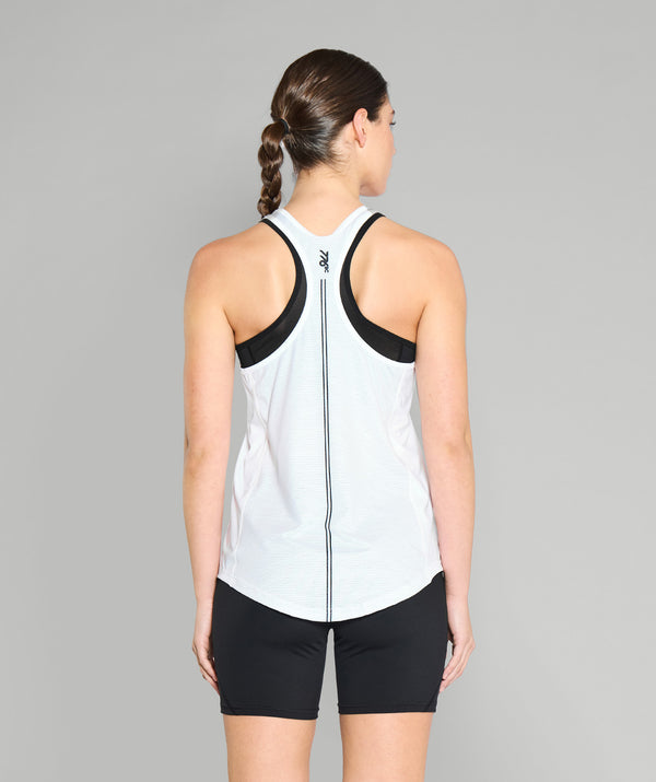 Women's Motion Performance Tank - White/Black