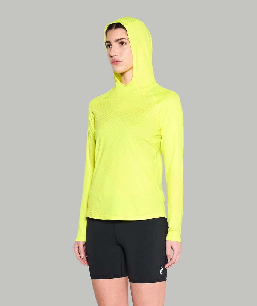 Women's Wreath Sun Hoodie - Graphic Neon Yellow