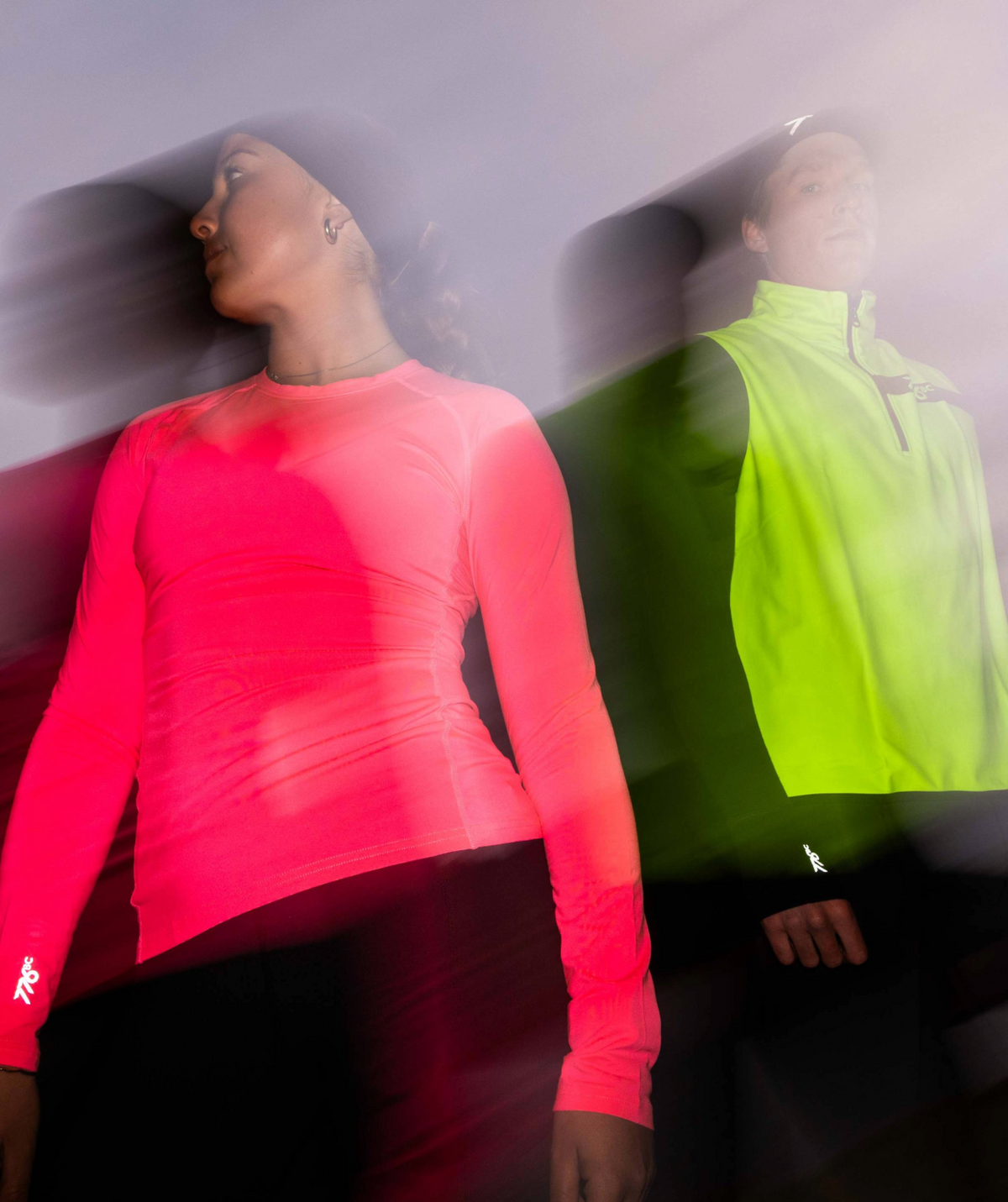 Women's Wreath Winter Base Layer LS - Neon Pink