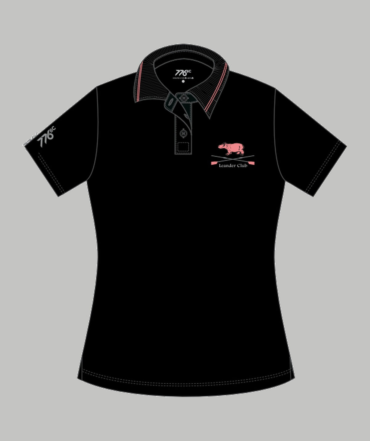 Women's Leander Athlete Kit Podium Polo SS - Black