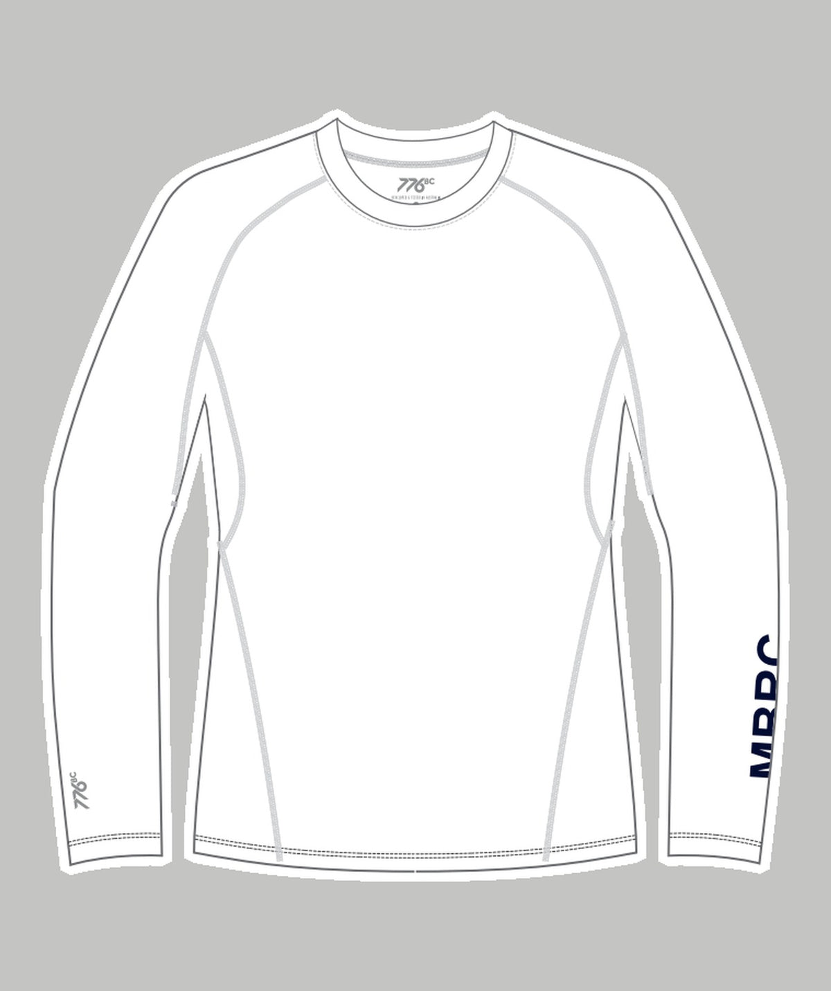 Men's Murray Bridge Rowing Club Base Layer LS - White