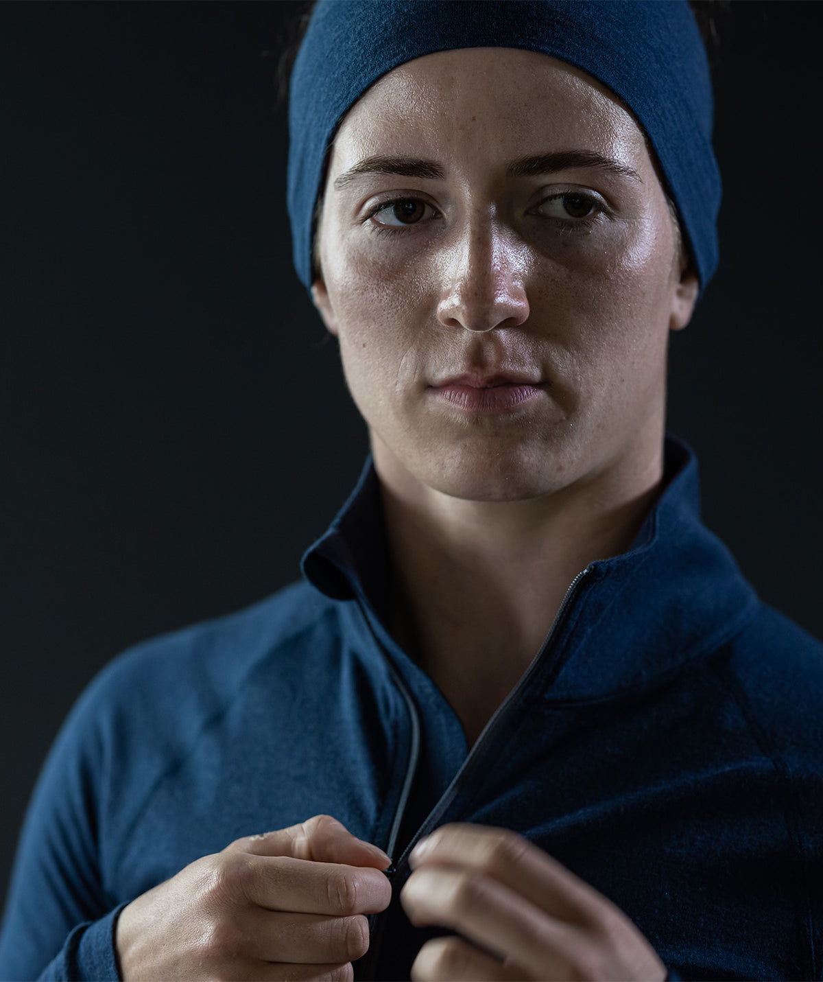 Women's Wreath Pro-Merino ¼ Zip - Navy